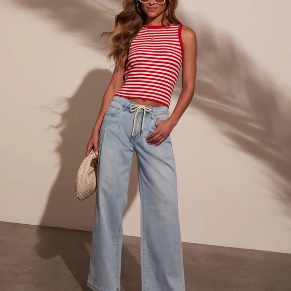 Flying Monkey Light Blue Wide Leg Jeans - Picture 1 of 3